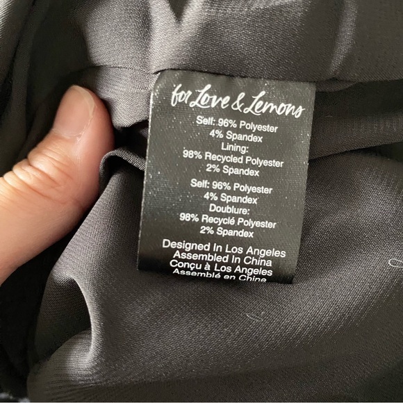 $298 NWT Black For Love And Lemons “Singrid” Bodycon Mini Dress Sz Medium - Picture 9 of 9